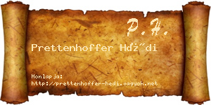 Prettenhoffer Hédi névjegykártya